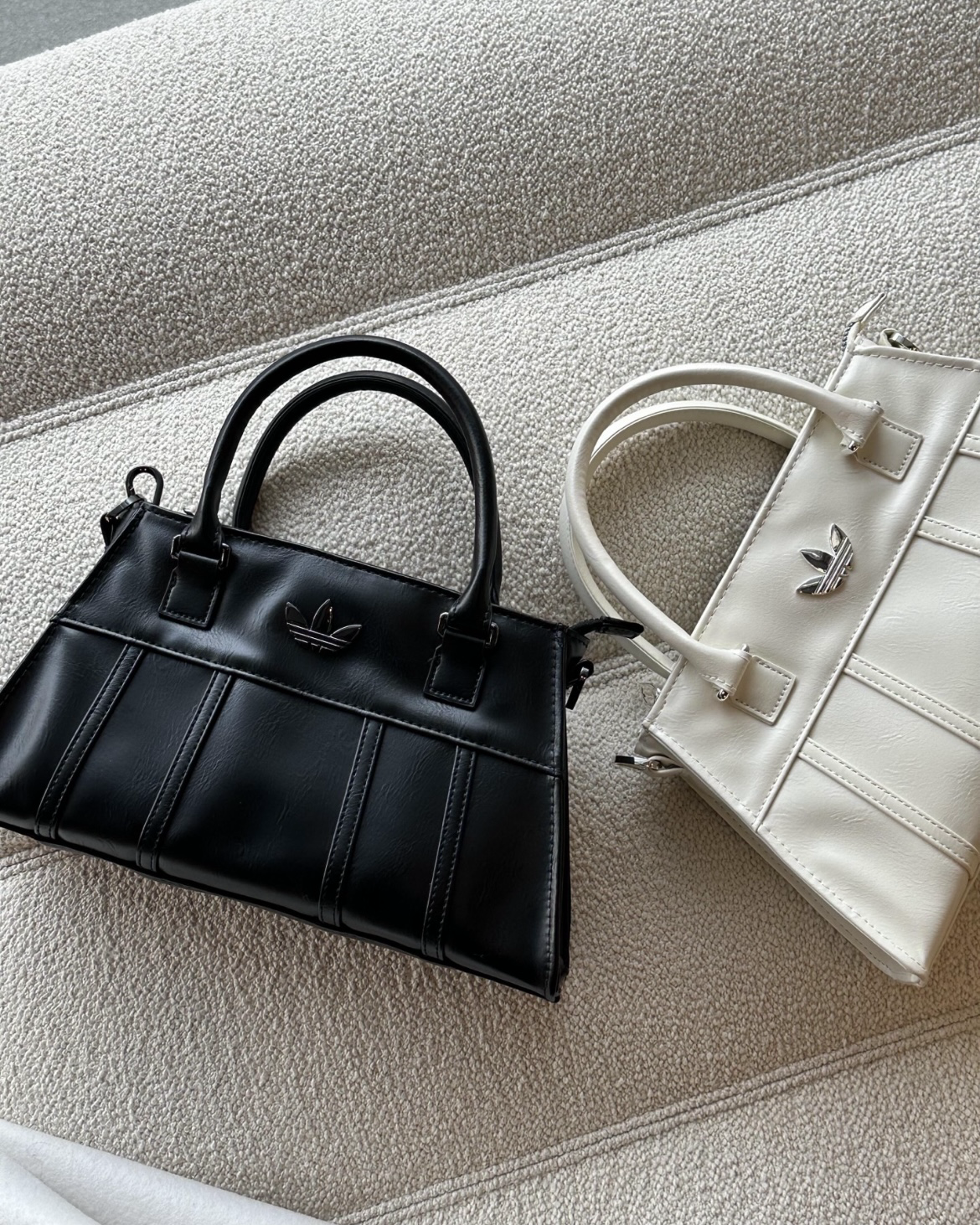 Adidas 沙漏手提包 黑/白 復古 美式 斜背包 手提包 大容量 JP0143 JP0406