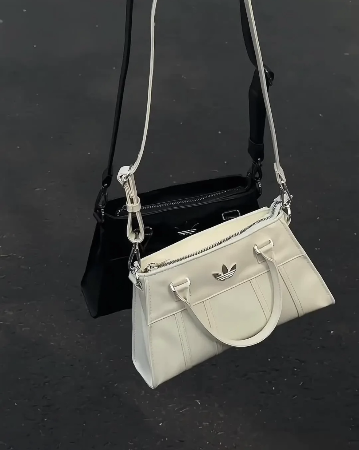 Adidas 沙漏手提包 黑/白 復古 美式 斜背包 手提包 大容量 JP0143 JP0406