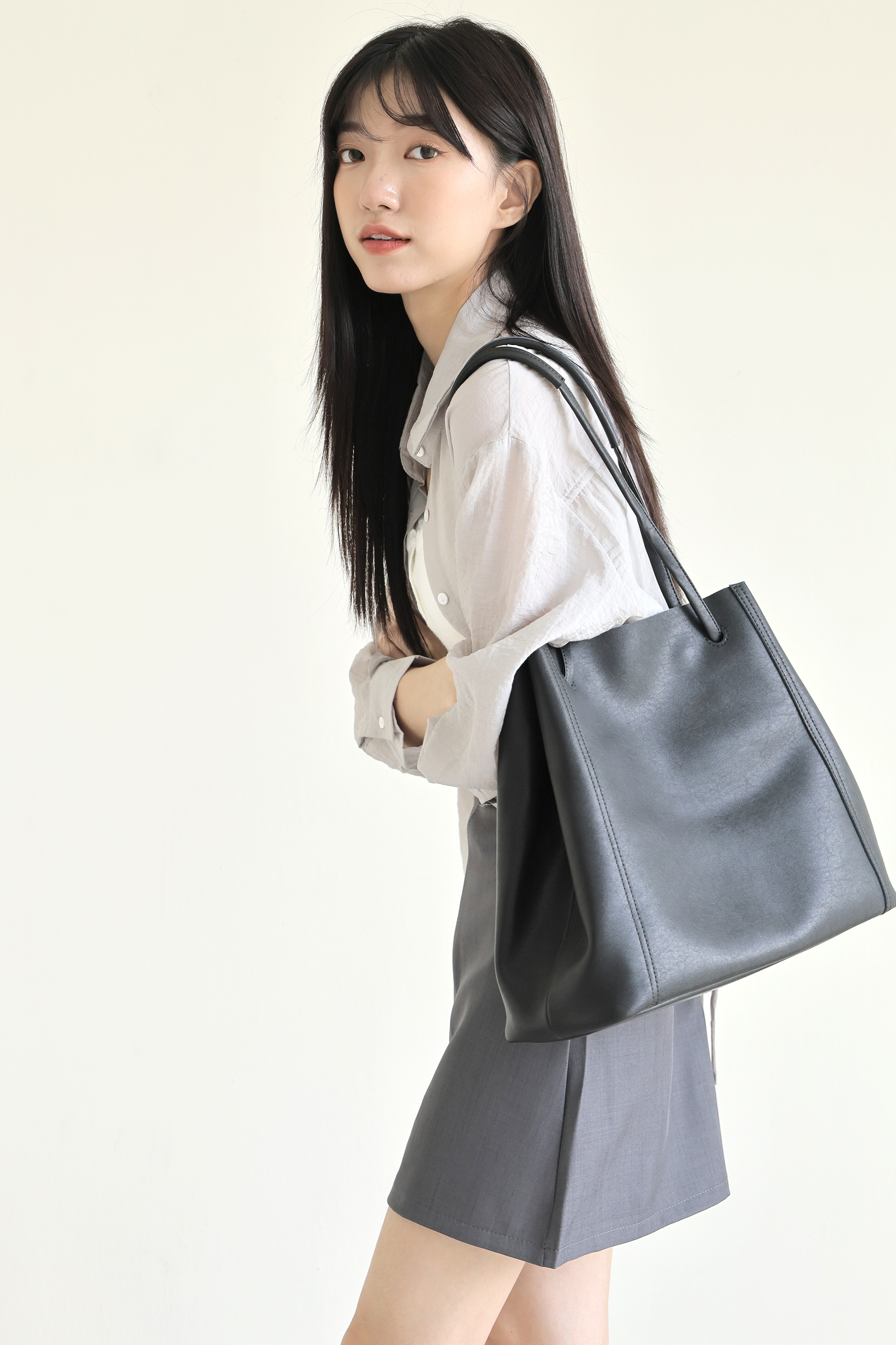 柔軟真皮大托特包3337