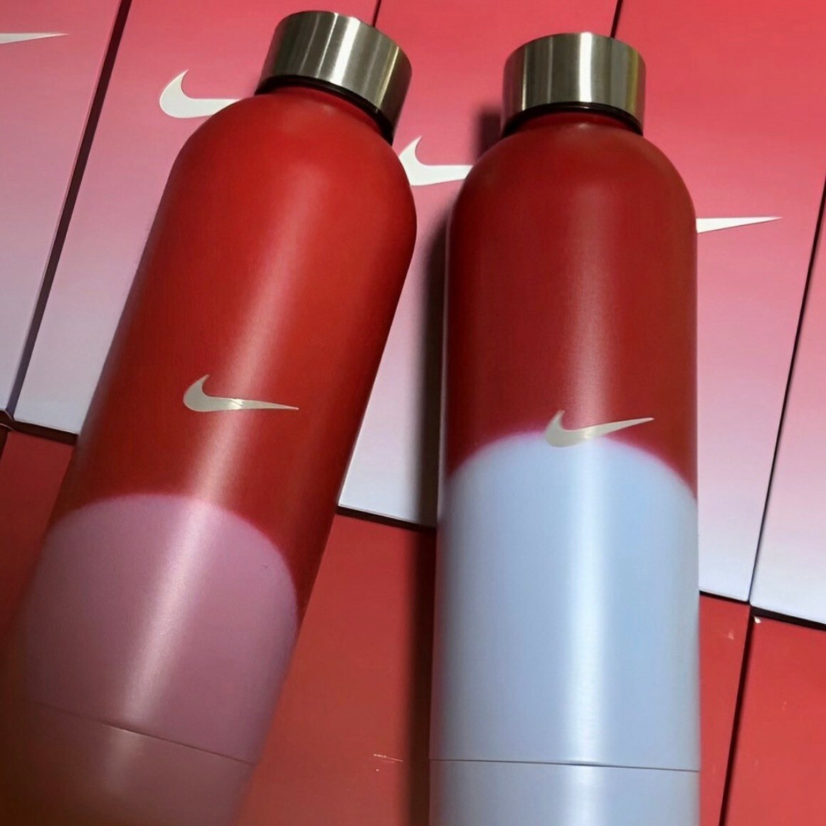 <快速出貨>Nike 變色漸層保溫杯 紅粉/紅藍