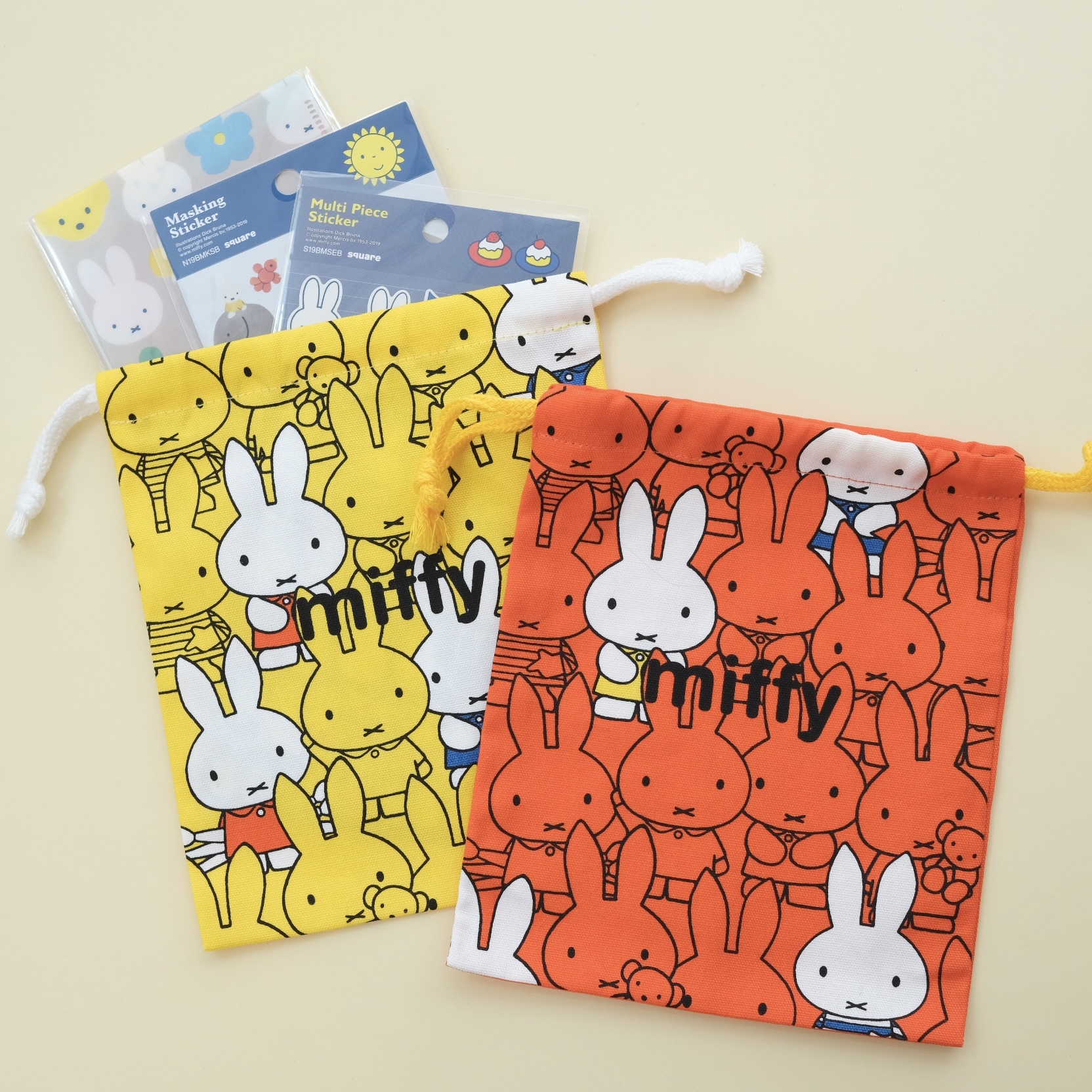 Miffy米菲兔-束口袋 滿版(大/中/小)