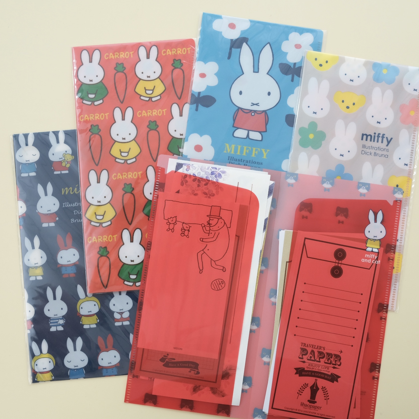 米菲兔 A5窄版 雙開資料夾 (可放人TN旅人筆記本內使用)｜square 日本