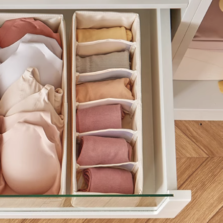 收納盒|衣物收纳盒-內褲/晨霧粉 - LeapSelect