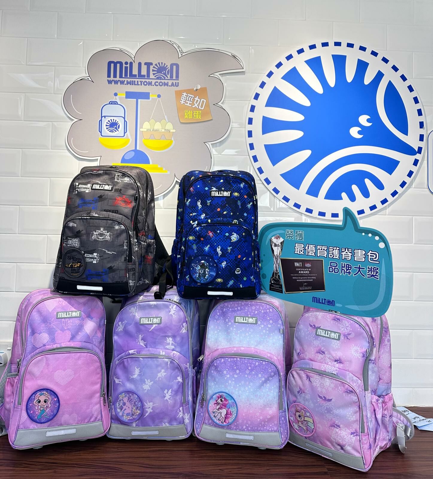 【直播】MILLTON LL060601 20L 護脊減重書包