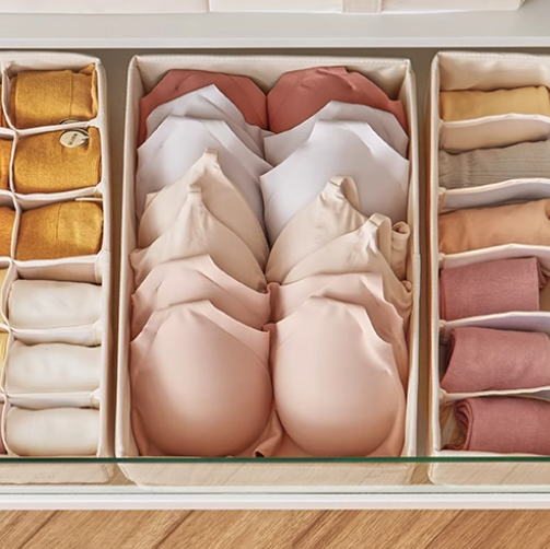 收納盒|衣物收纳盒-內衣/晨霧粉 - LeapSelect
