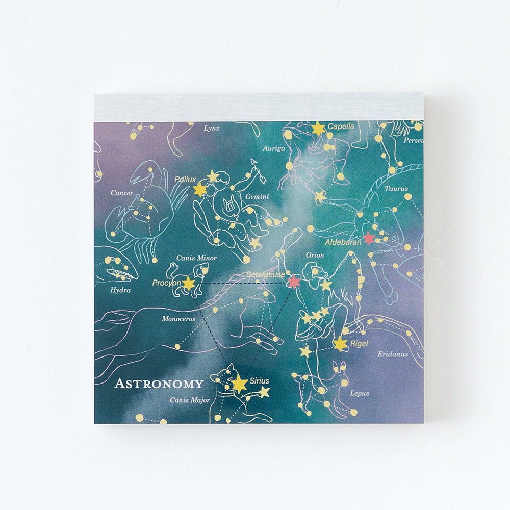 星座 天文學  100枚方形便條本｜日本STUDY HOLIC