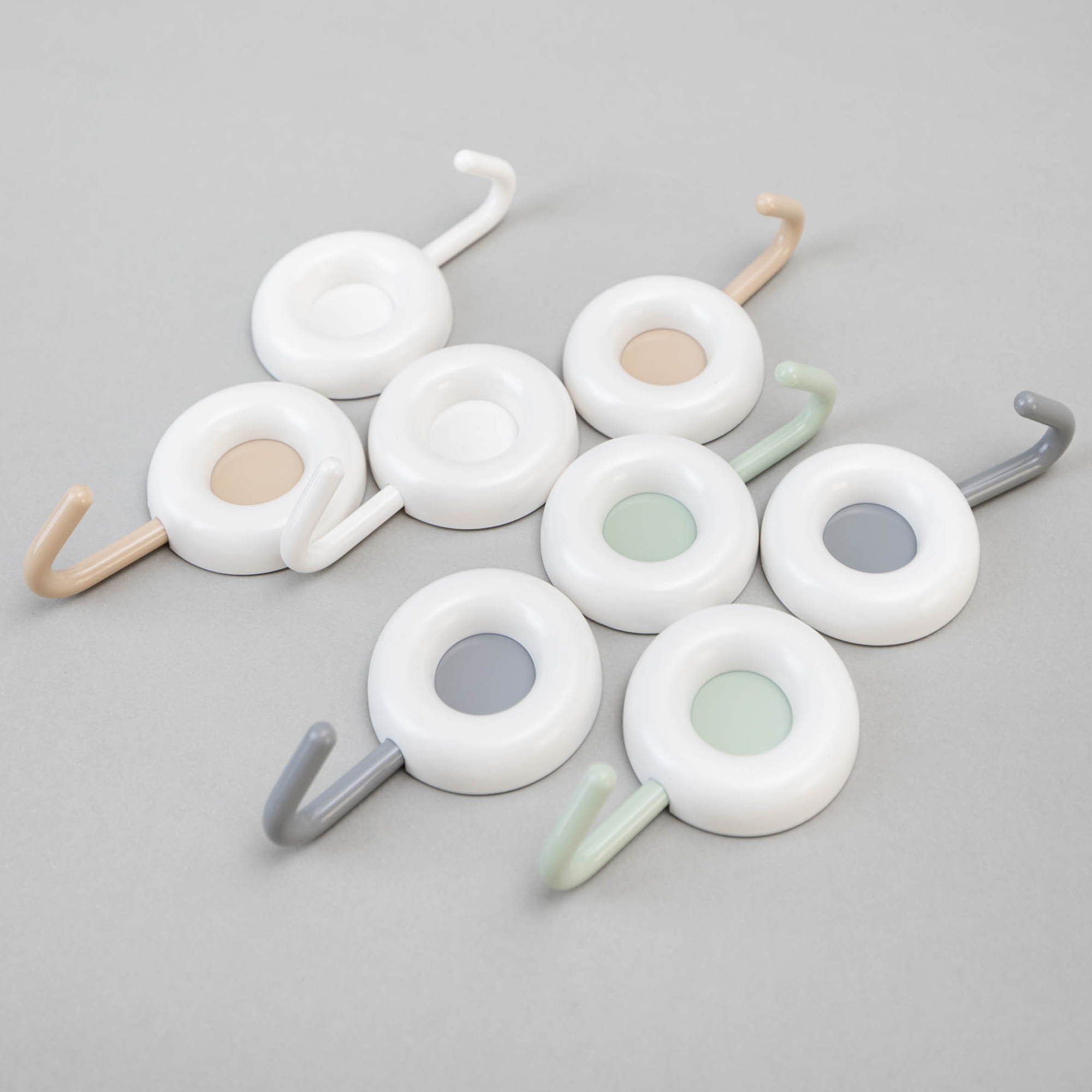 壁面收納|甜甜圈四色掛鉤 - 懶角落