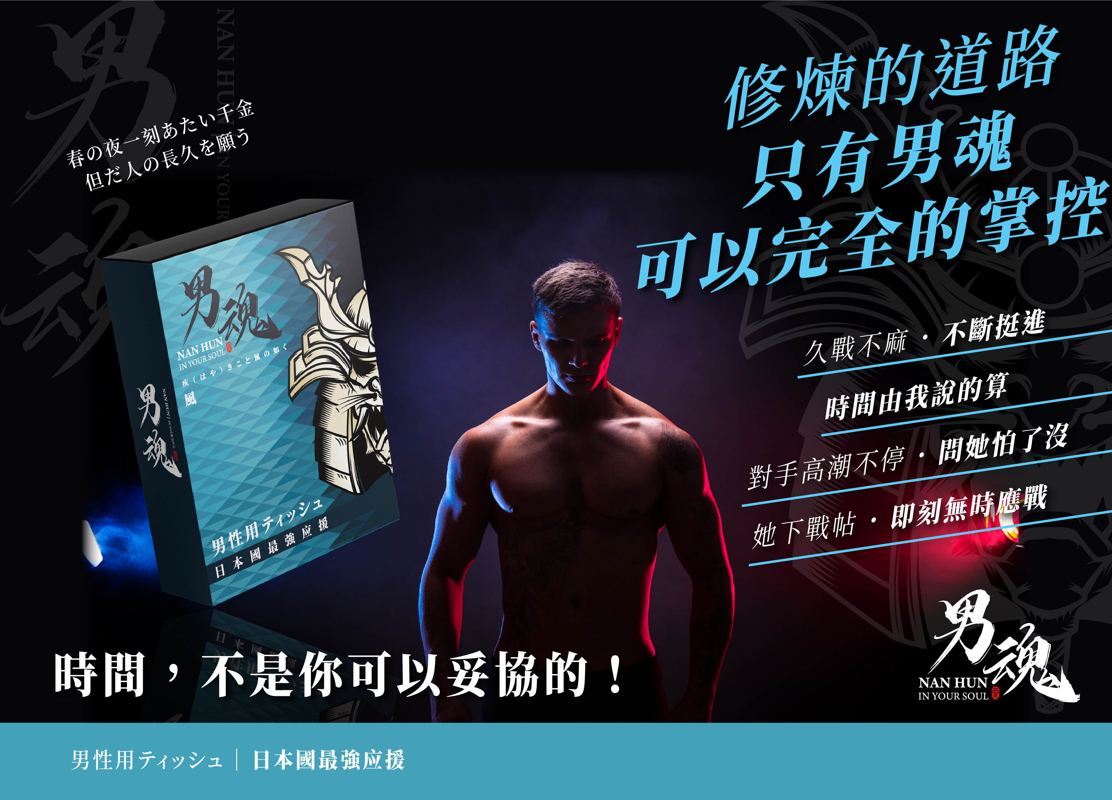 男魂 男用活力保養濕巾 風 5 片裝 (快速延時)