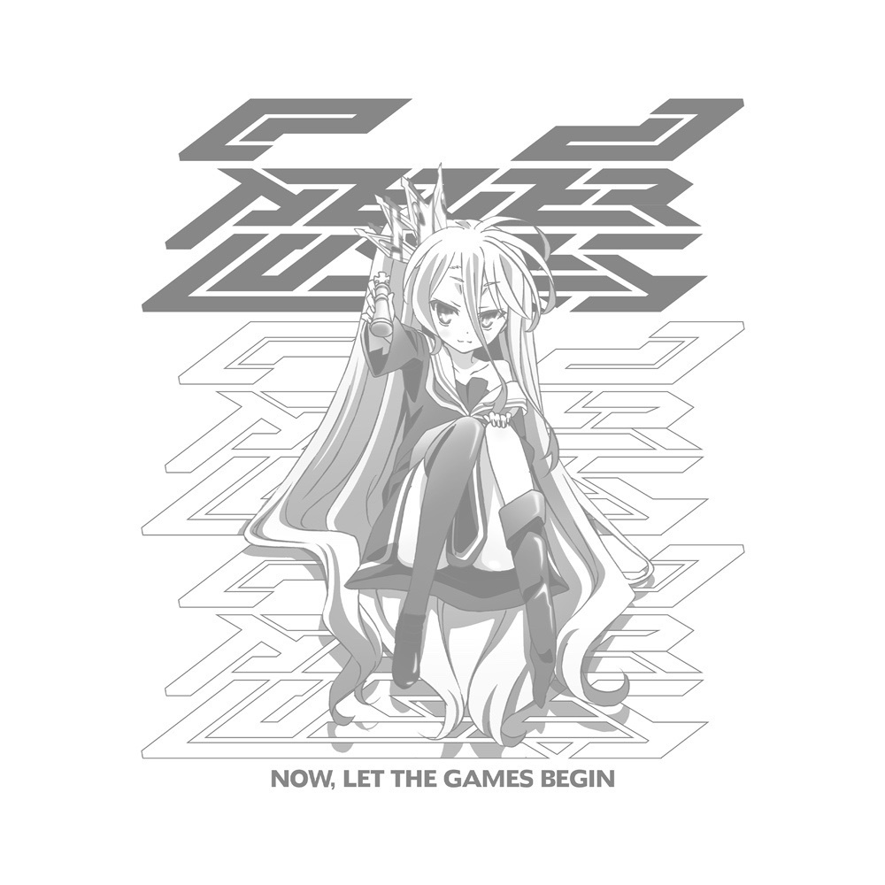 Cospa 0805 「白」Tシャツ 『　　』の片割れVer. [ノーゲーム・ノーライフ] WHITE