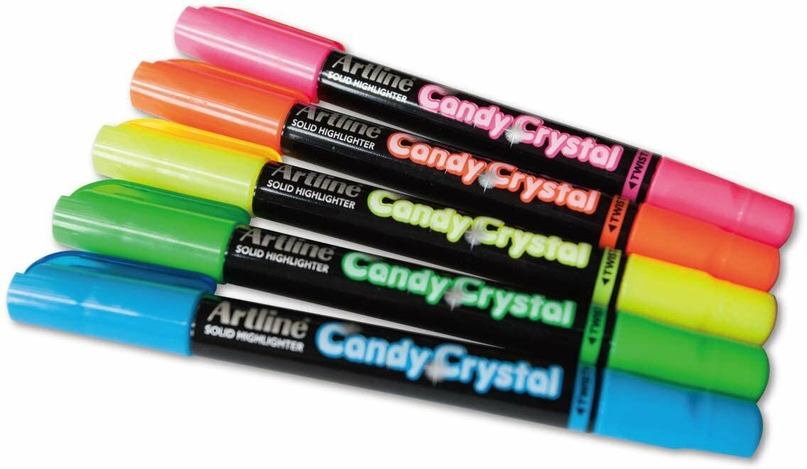 Artline - Artline 固體水晶螢光筆, 螢光5色套裝 #EK-680