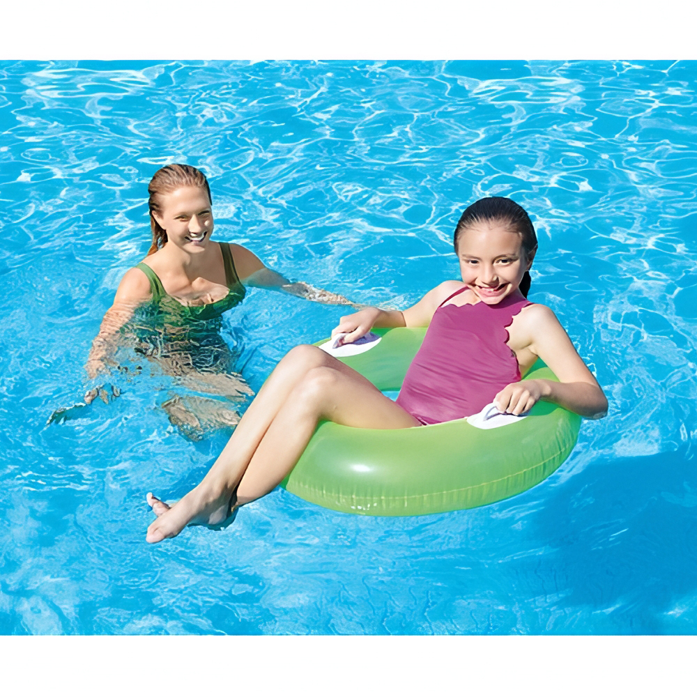 霓虹色充氣泳圈水泡 - 綠