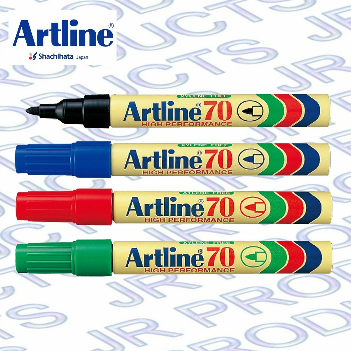 Artline - 日本雅麗牌 EK-70 經典圓頭油性記號筆 (4支)