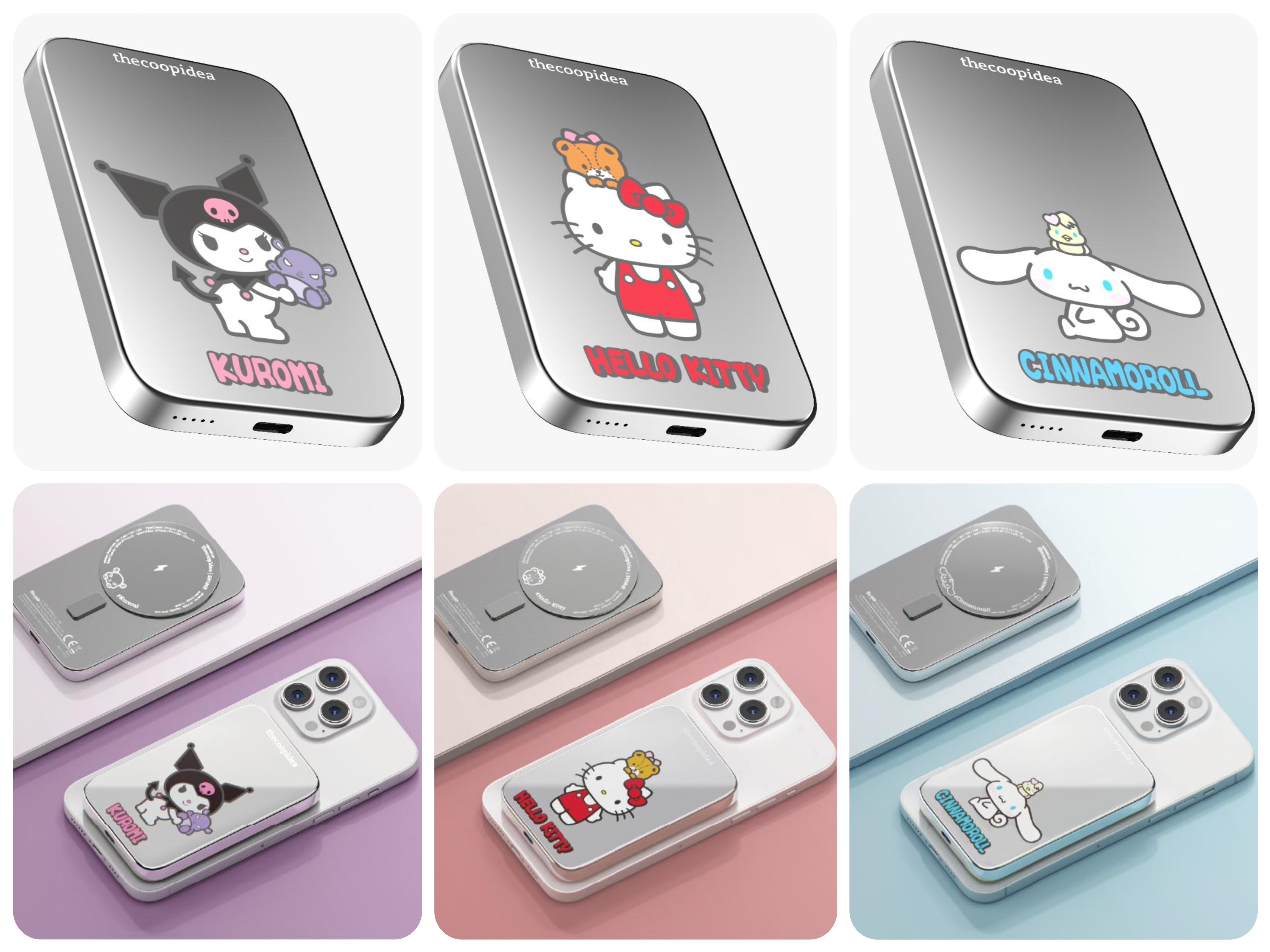 Sanrio最新反光鋁合金面SHINE MagSafe無線充電尿袋