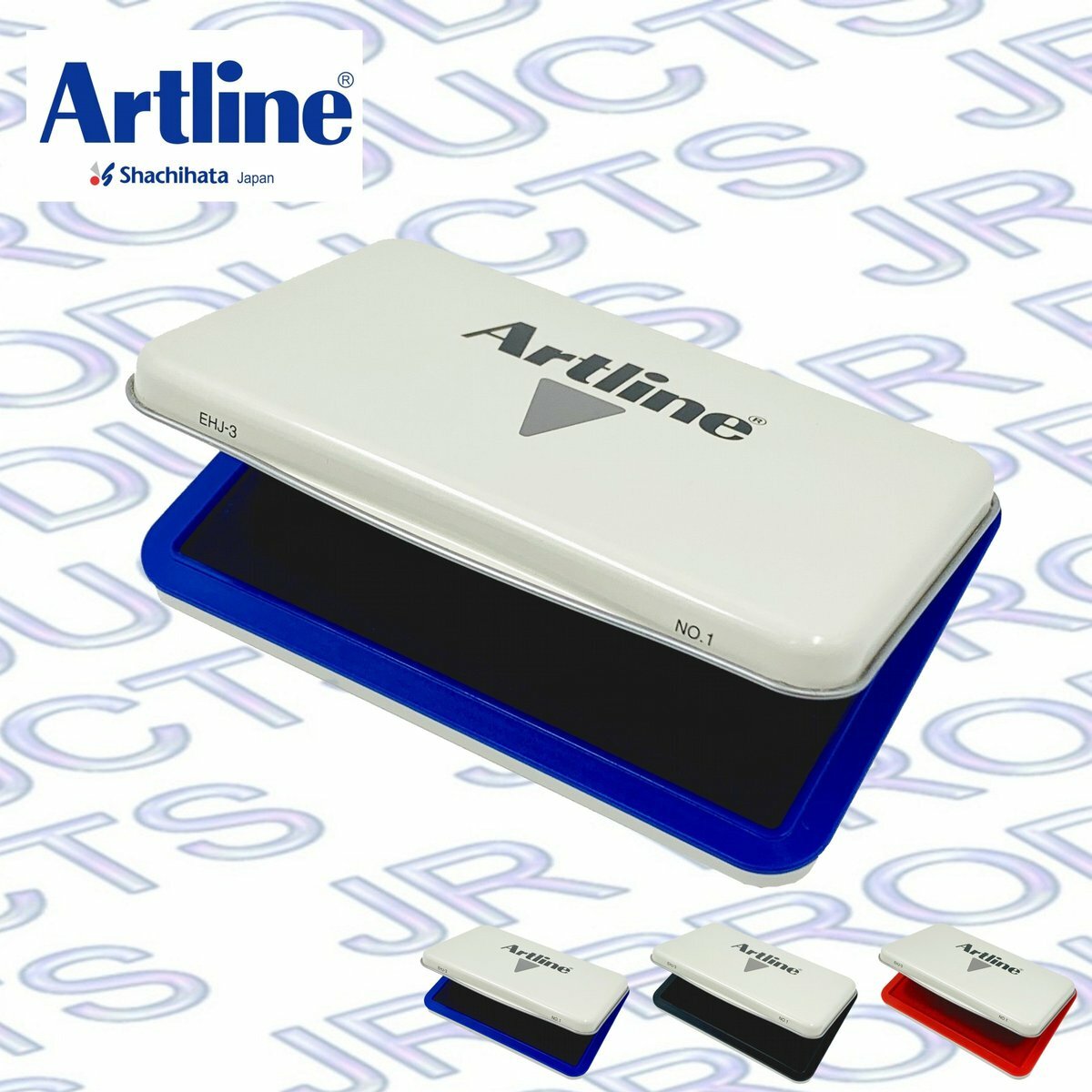 Artline - 日本雅麗牌 No.1 大號印台 , 藍色 / 黑色 / 紅色 #EHJ-3