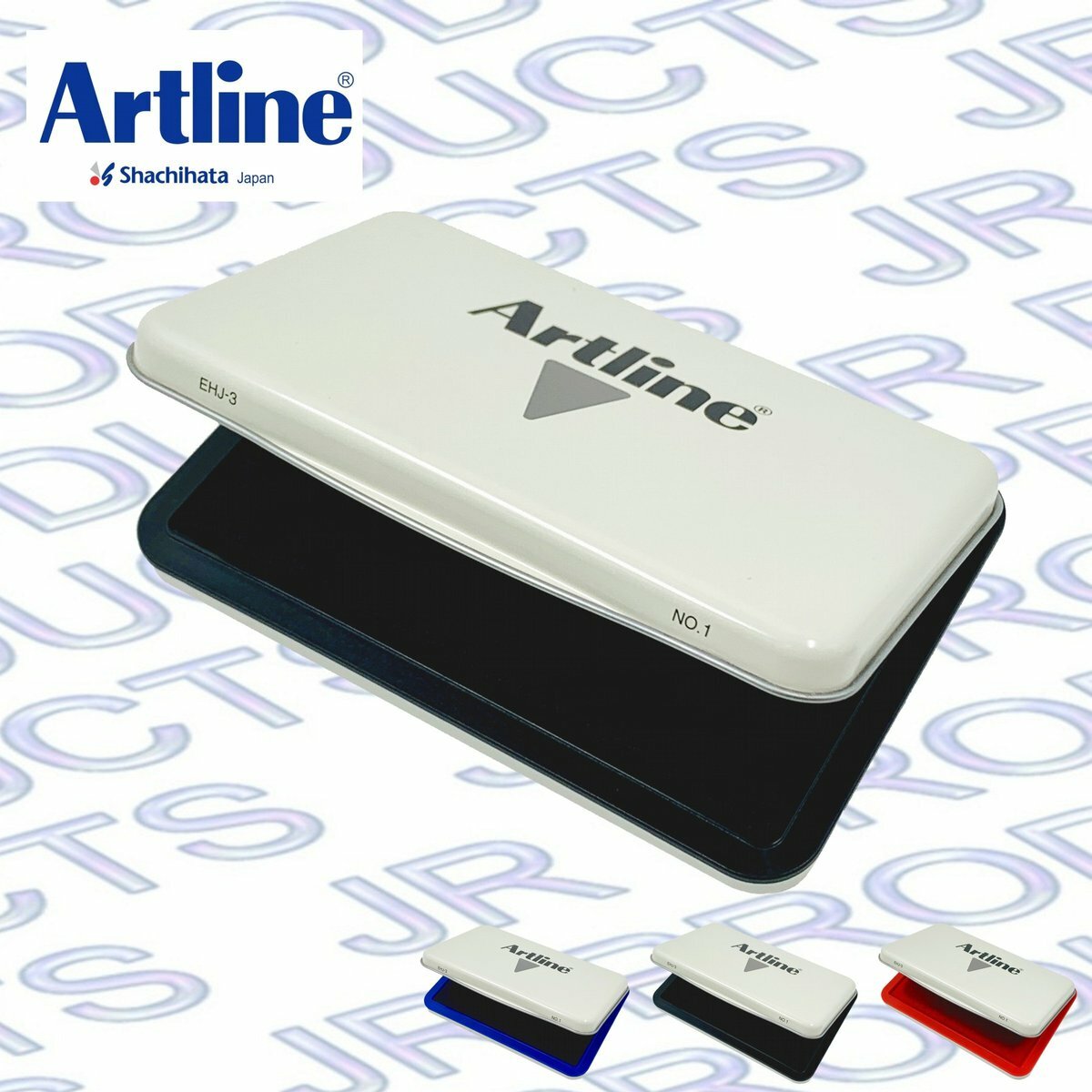 Artline - 日本雅麗牌 No.1 大號印台 , 藍色 / 黑色 / 紅色 #EHJ-3