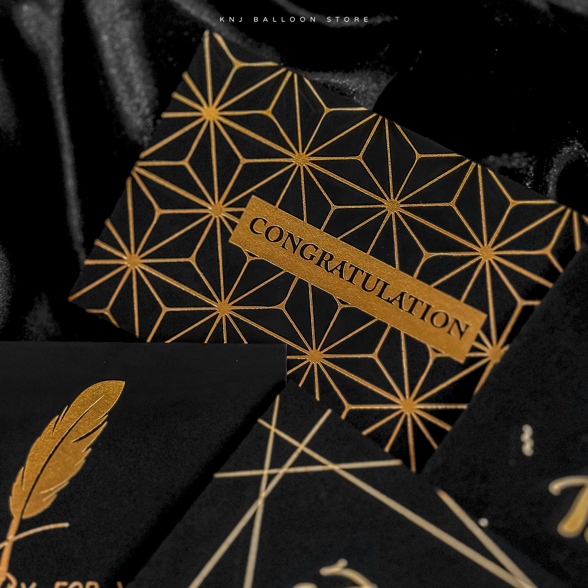 質感黑金燙金卡片〔代客製內容〕