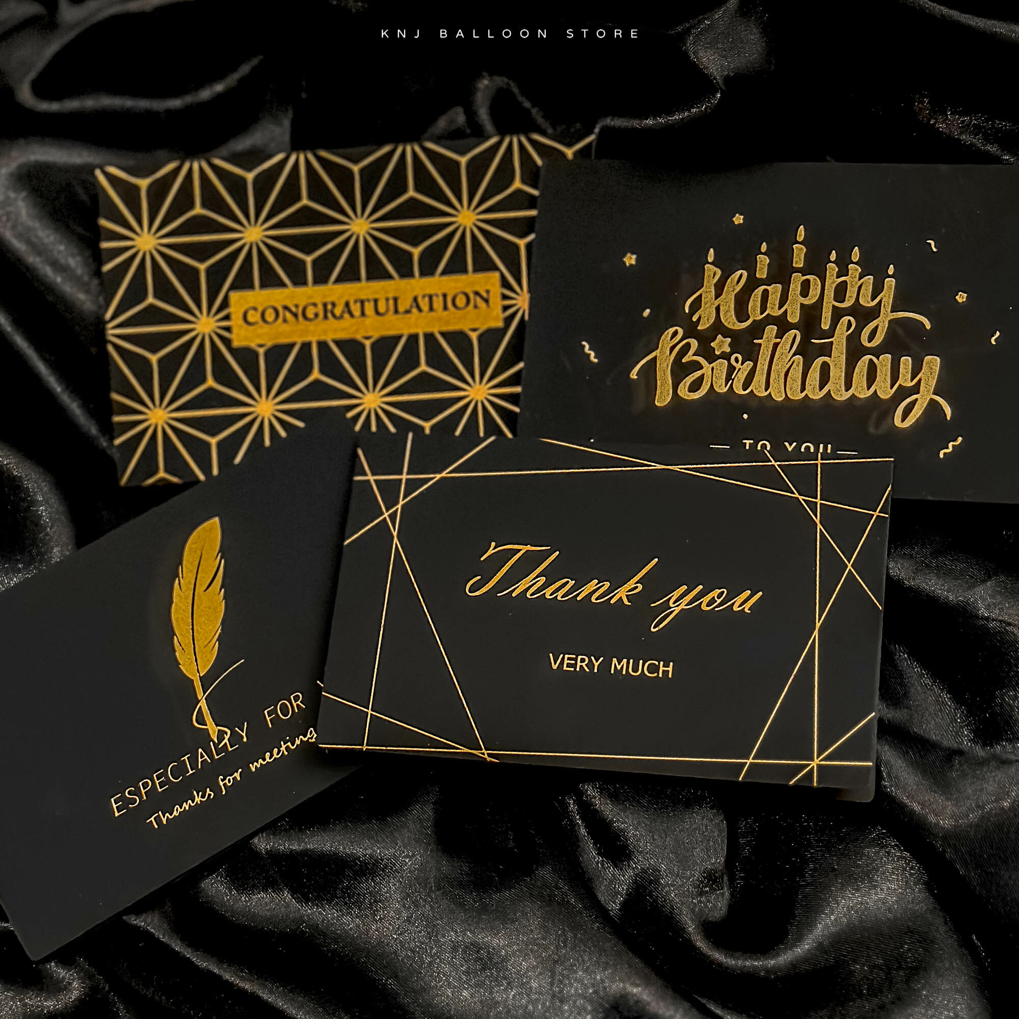 質感黑金燙金卡片〔代客製內容〕