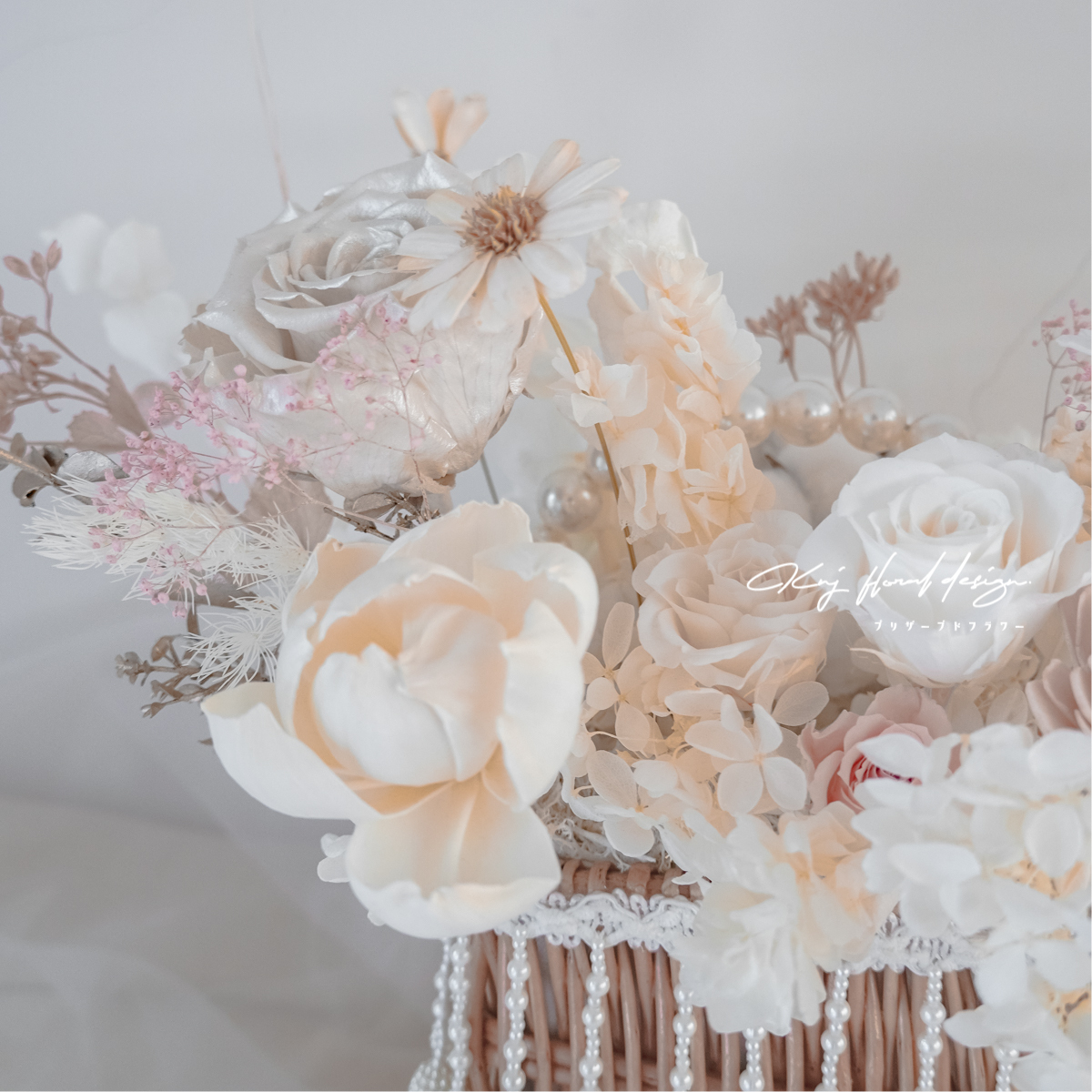 夢幻白・開幕永生花籃