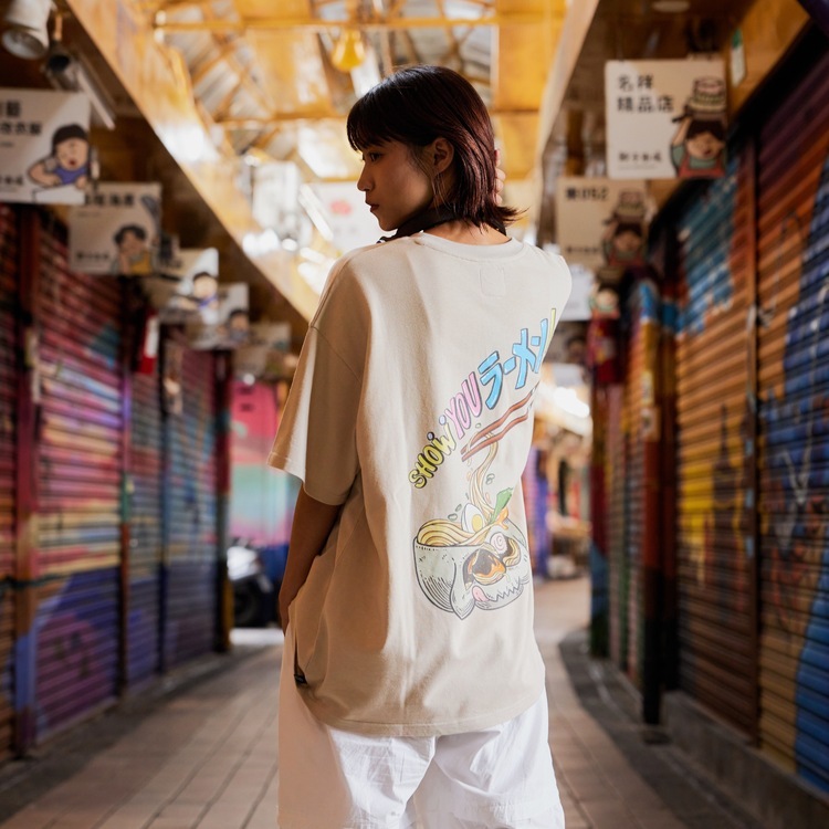 SHOW YOU拉麵重磅短袖T恤｜杏