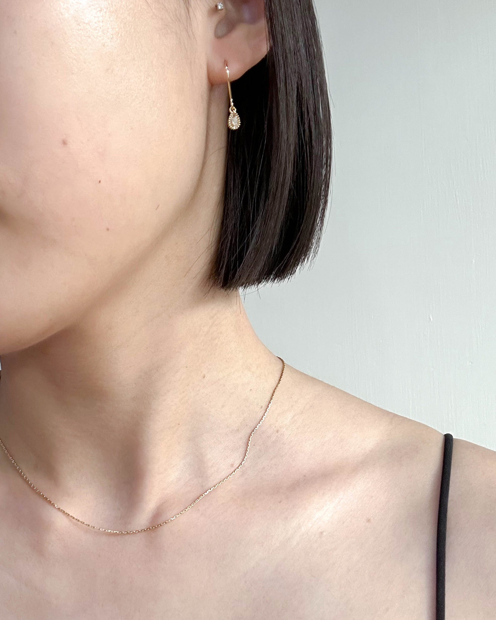 Helena | 水滴鋯石耳環14K包金