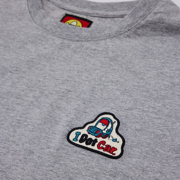 I Dot Car貼布短袖T恤｜灰