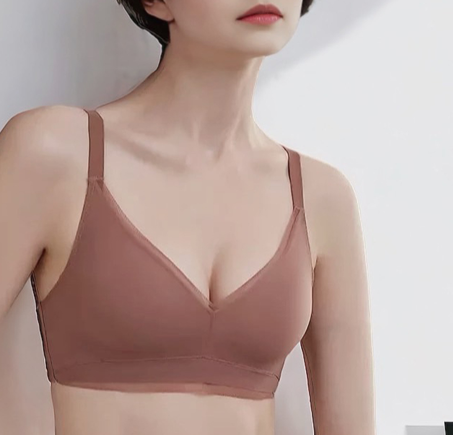 天然蠶絲雲朵美胸無鋼圈無痕內衣-棕咖啡 (6色)