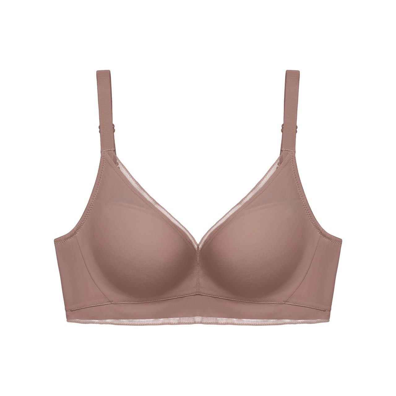 天然蠶絲雲朵美胸無鋼圈無痕內衣-棕咖啡 (6色)