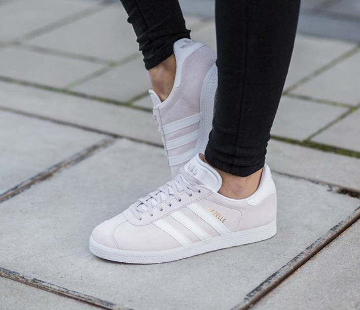 2016ss Adidas Originals Gazelle 女鞋 麂皮 粉紫 BB5482