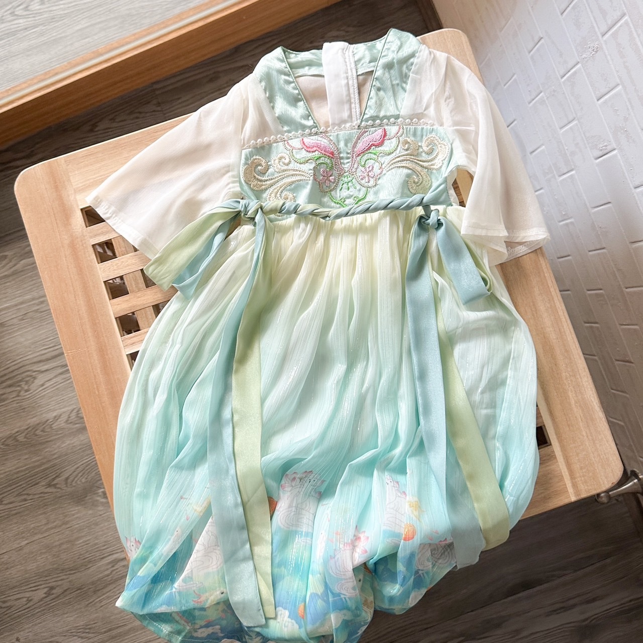 【限量】中國風山水綠套裝/洋裝 MF