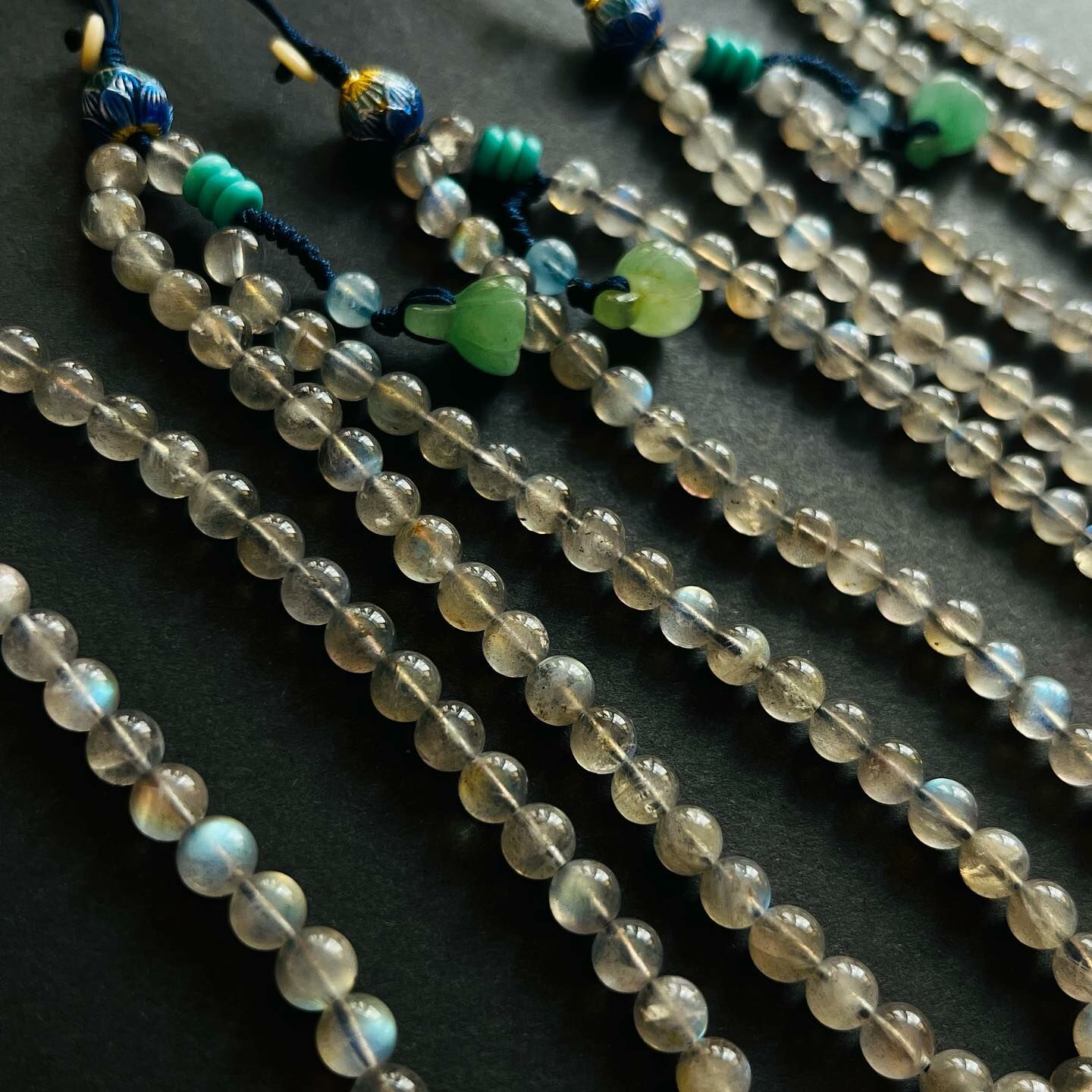 [原石] 拉長石 水晶吊飾