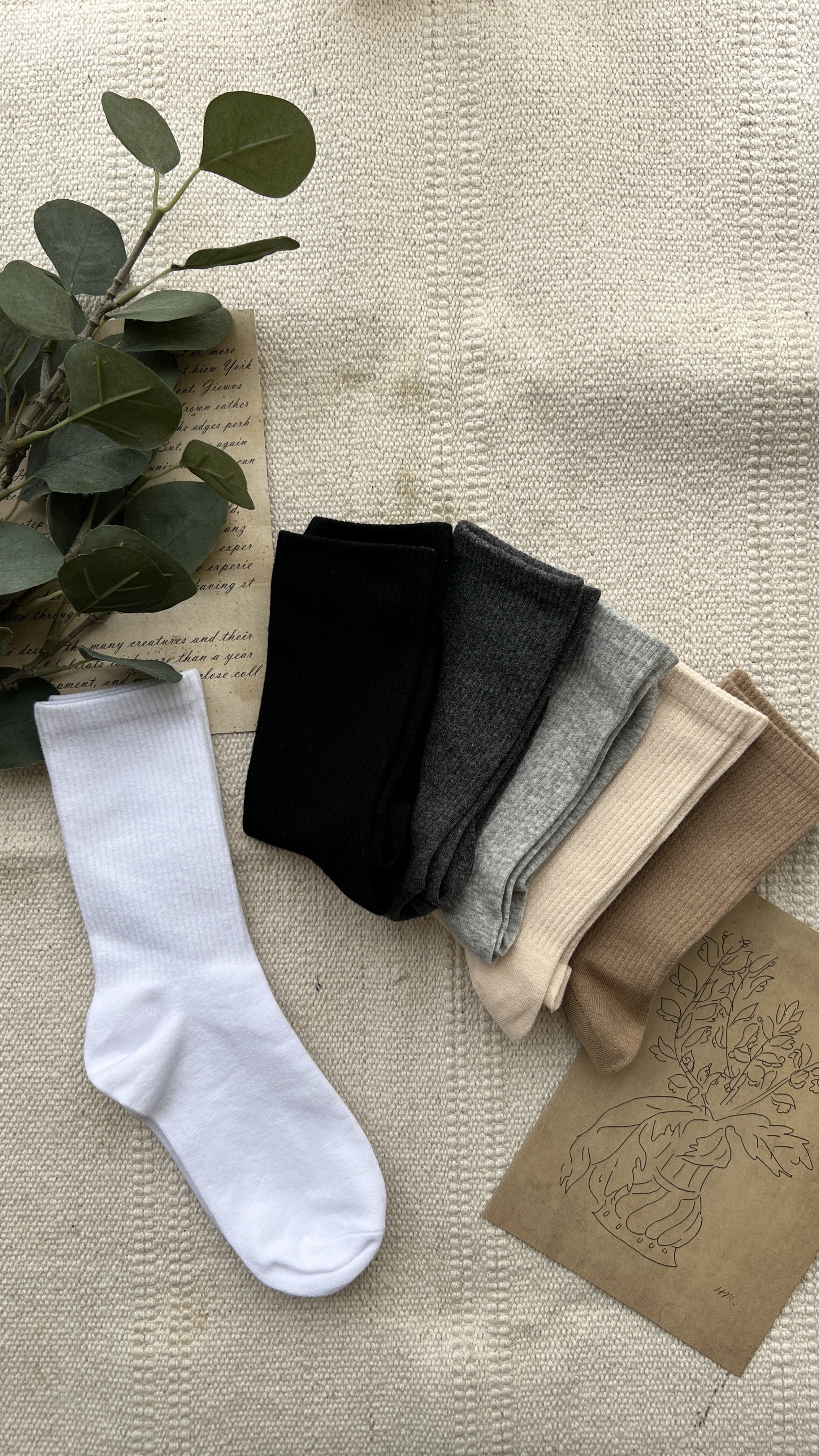 G1275 素面百搭襪