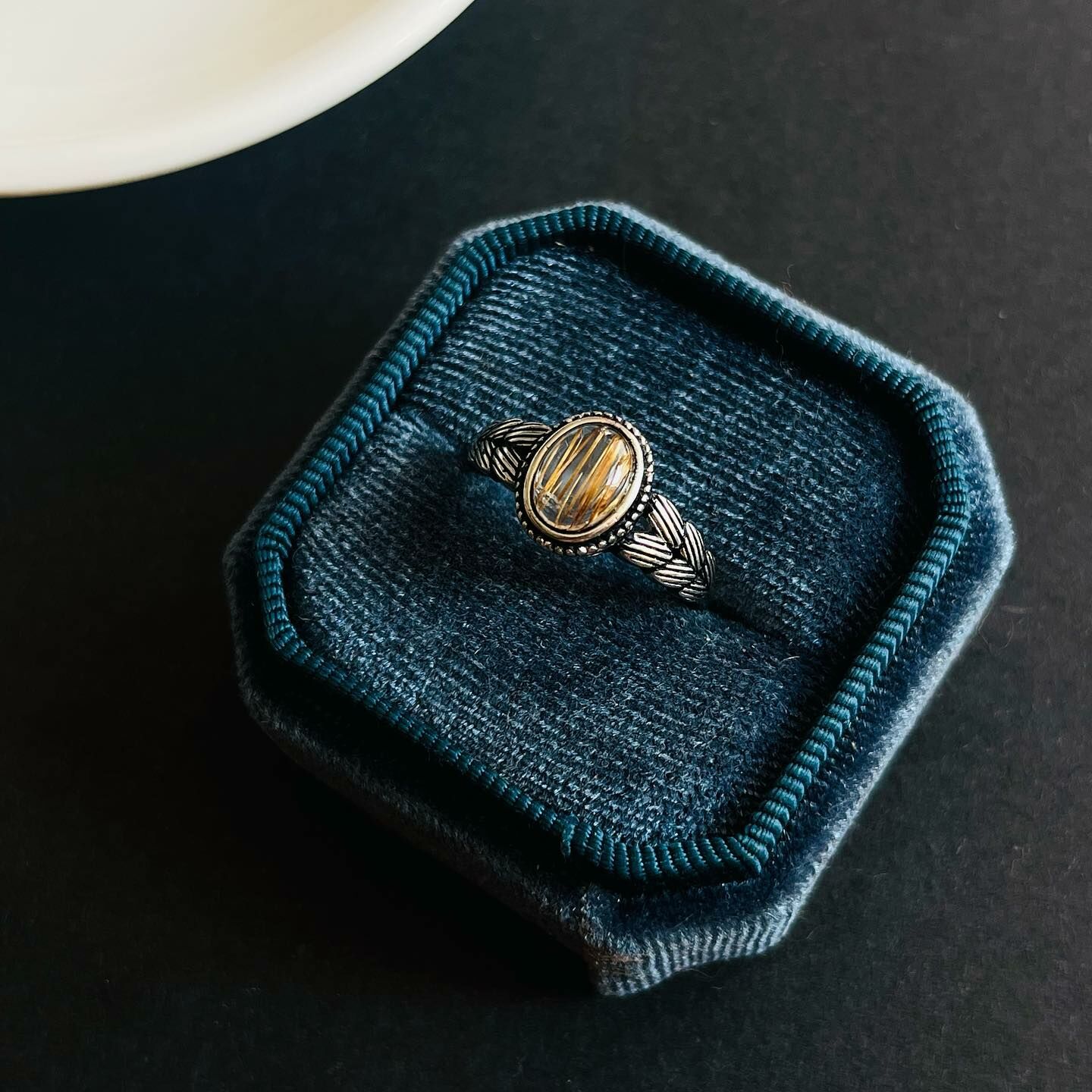 [原石] 紅銅鈦晶 水晶戒指