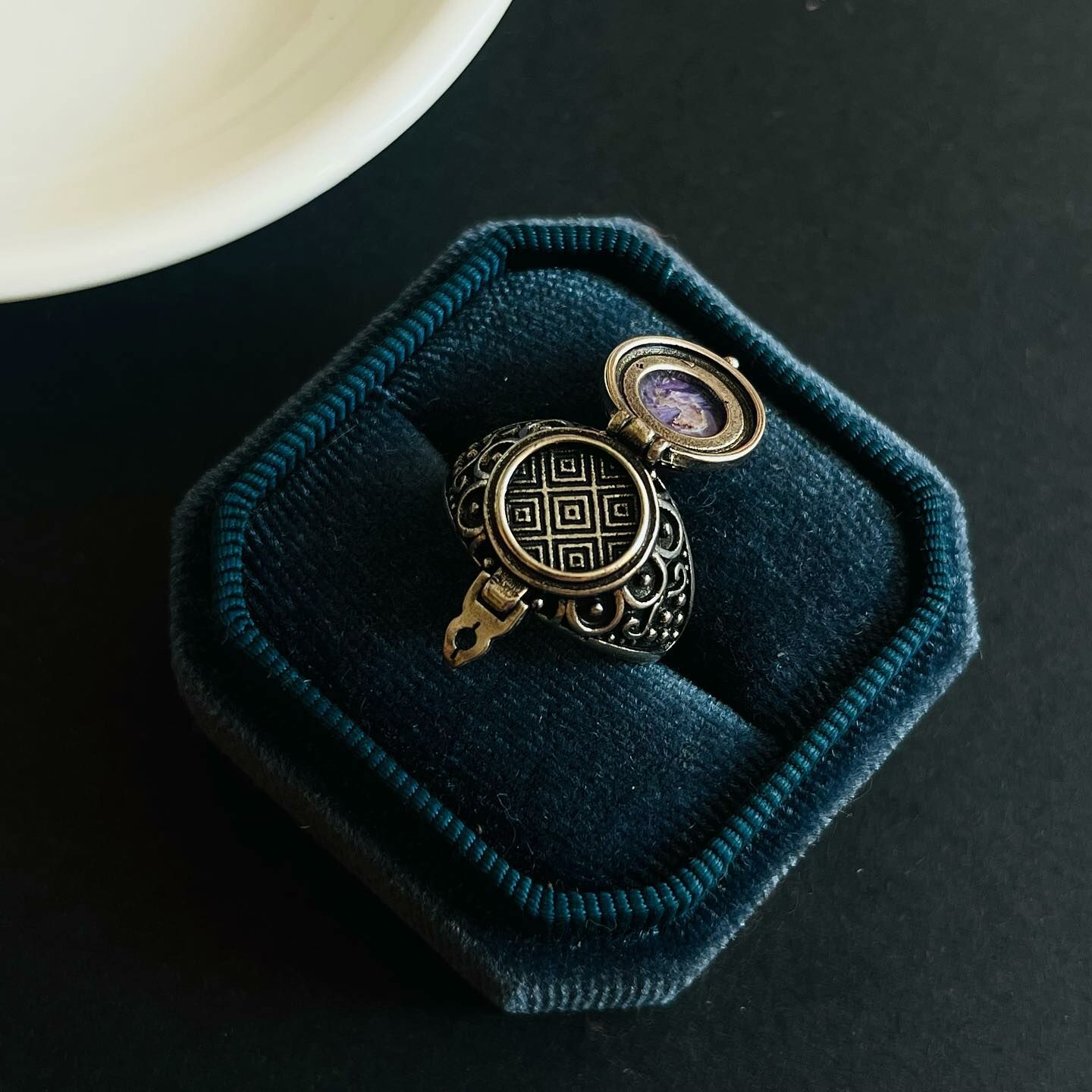 [原石] 紫龍晶 盒子戒指