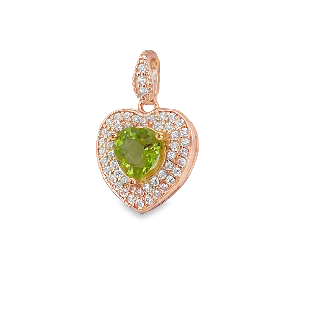 T621愛心橄欖石吊墜