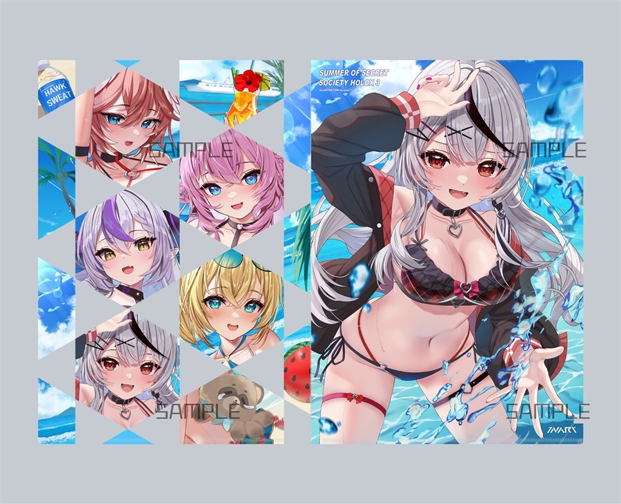 C104 「同人代購」「Melonbooks代購」inari- 花叉クロヱ(水着) クリアファイルFILE