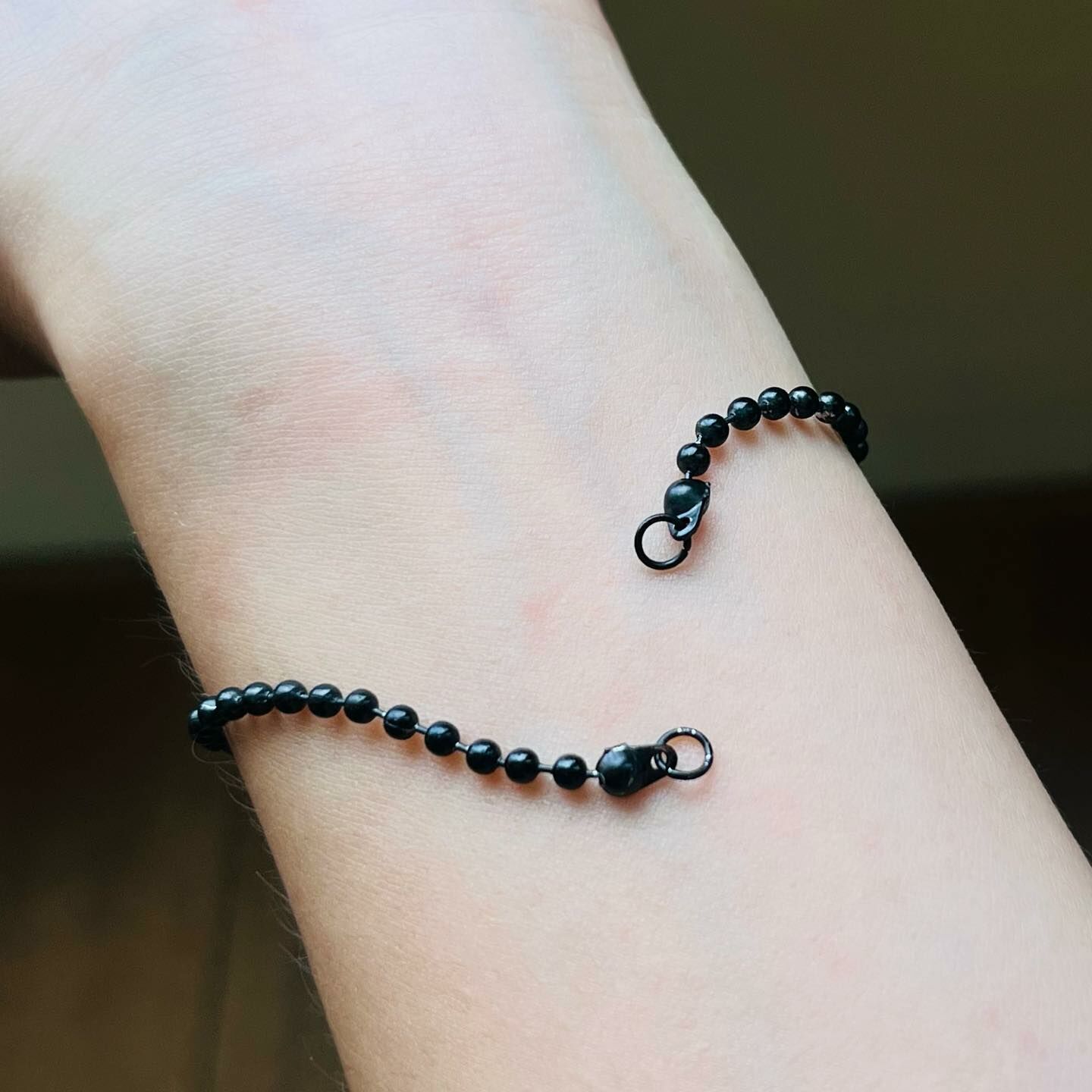 [原石] 不鏽鋼 DIY手鍊配件 黑色