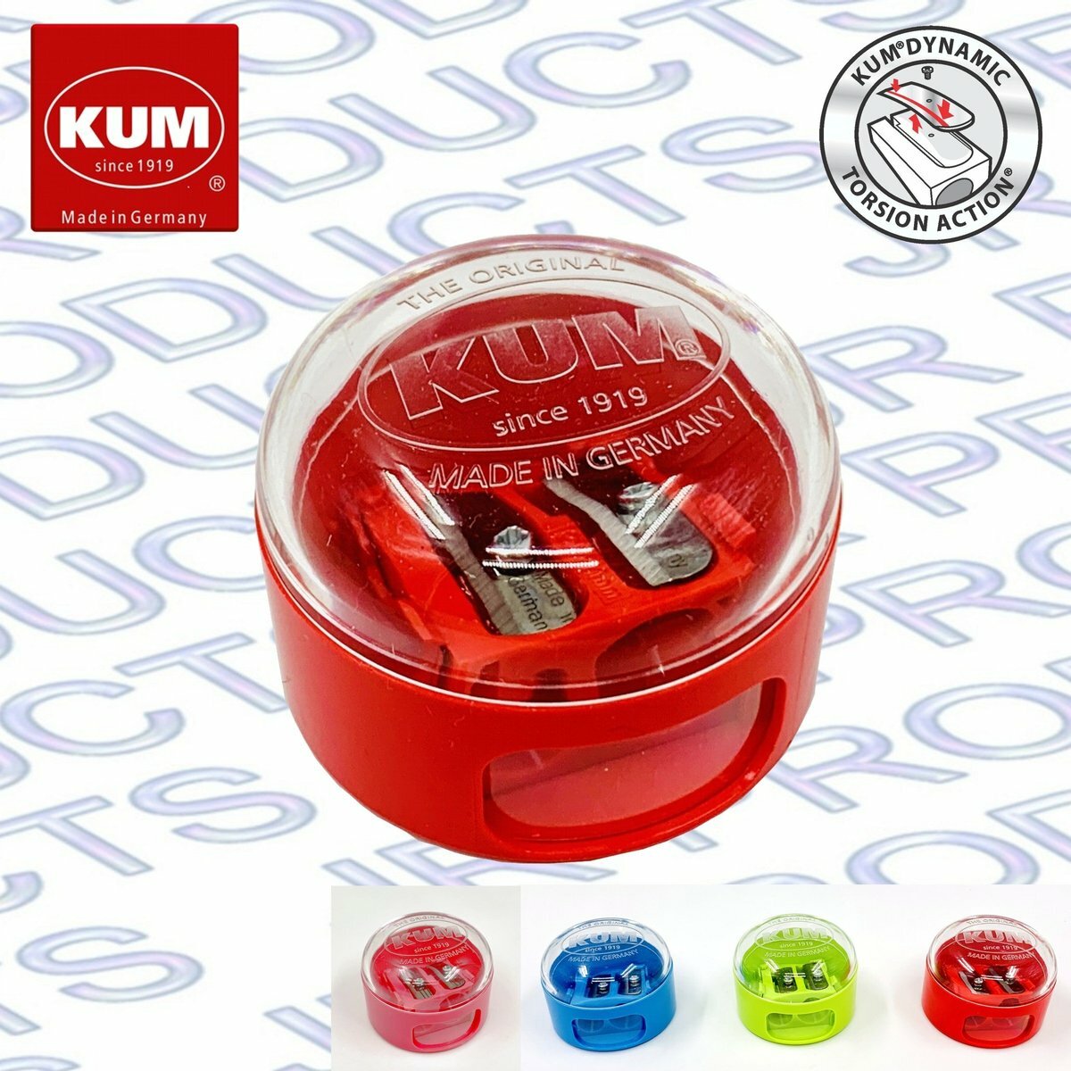 KUM - 德國 鎂合金 雙孔圓頂 鉛筆刨 - 1 個