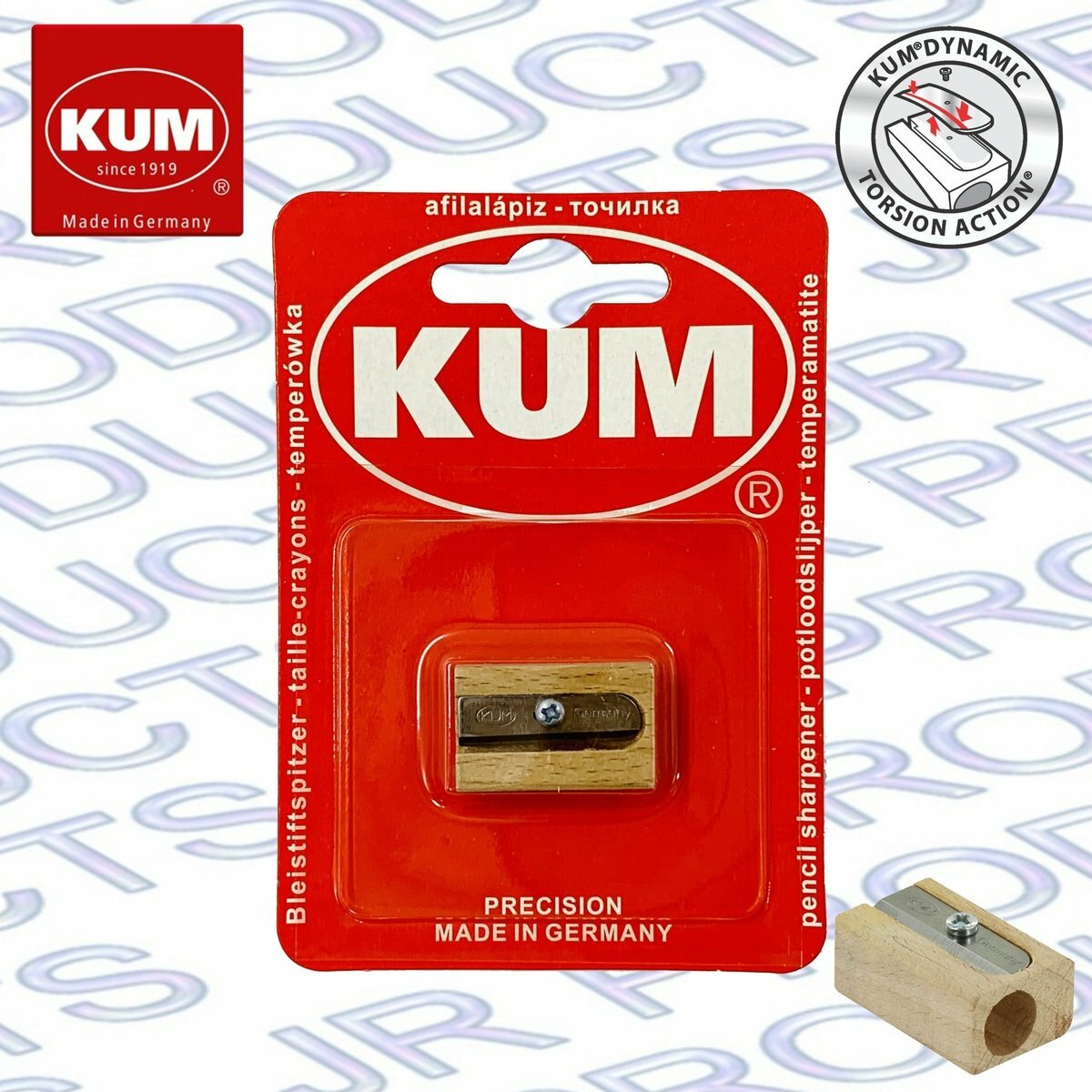 KUM - 德國 木製單孔鉛筆刨 - 1 個