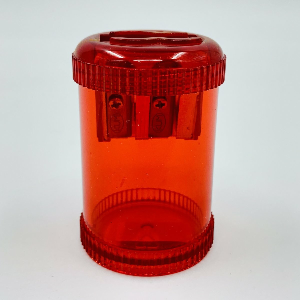 KUM - 德國 鎂合金 雙孔桶式 鉛筆刨 連筆碎容器, 紅色/橙色/綠色