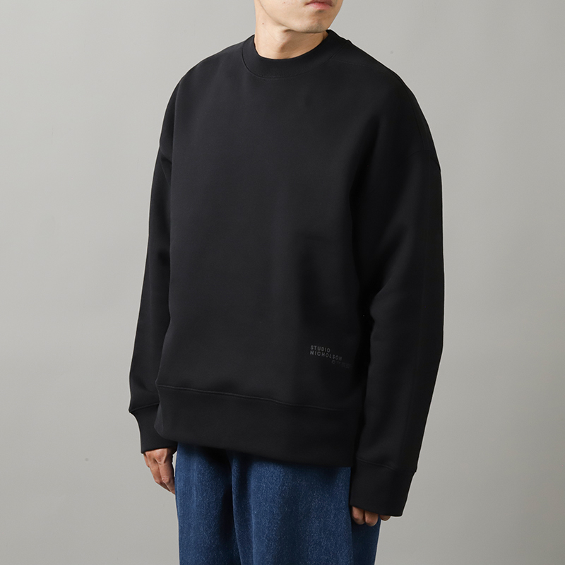 Studio Nicholson Trowse Fleece Back Jersey Crew Neck wi