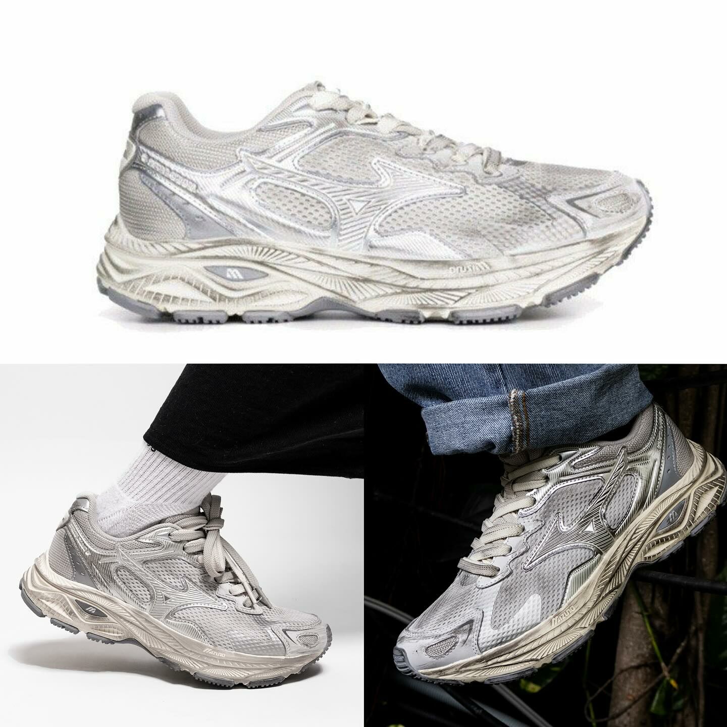 Mizuno Racer S Vintage Silver