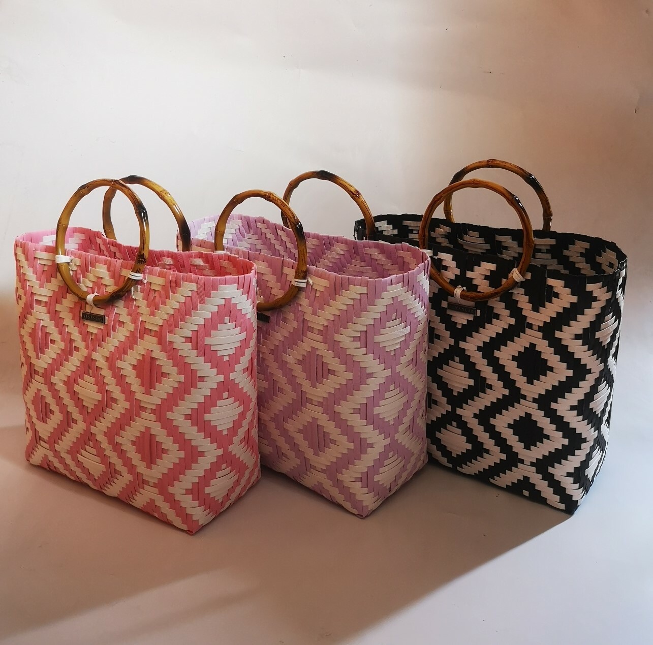 Penan Tote (wood handle) - NEW PATTERN