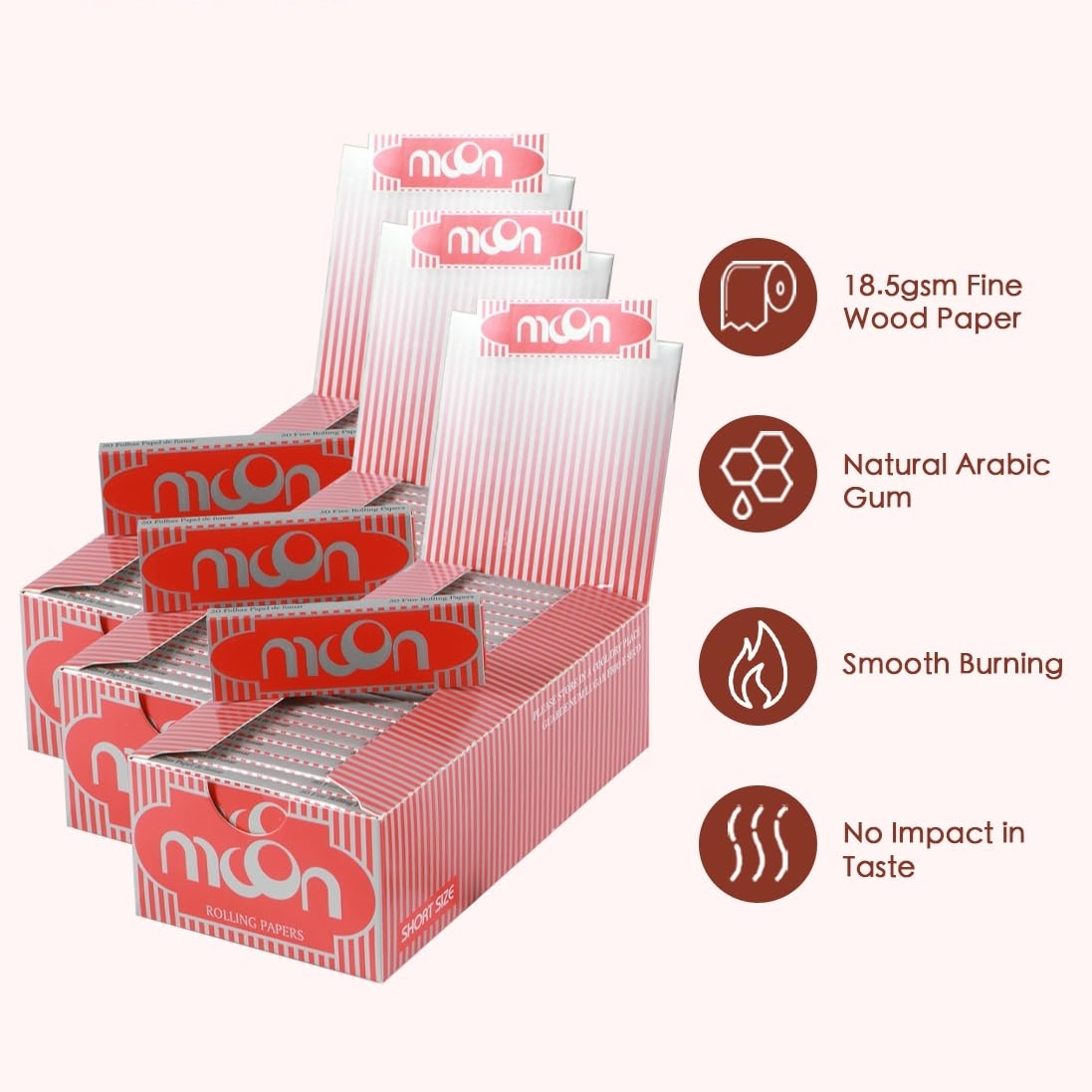 【MOON】歐洲原裝進口、新版月亮牌、70mm、手捲煙專用捲紙 #也有整盒規格