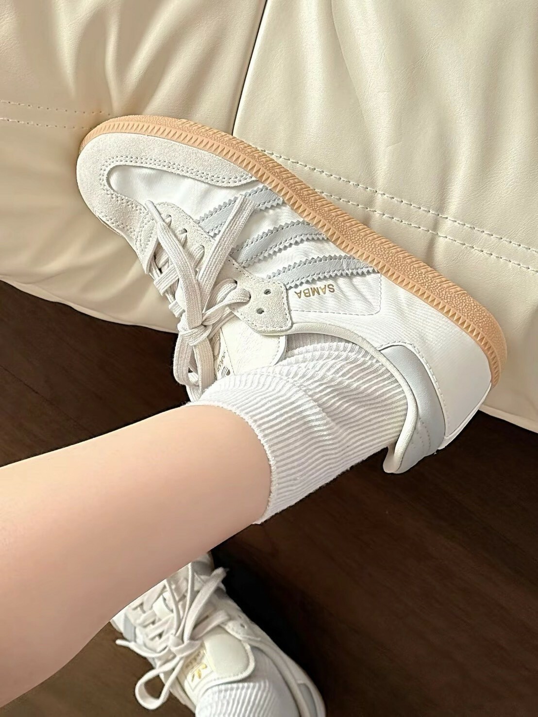 Adidas Samba OG 絲綢 焦糖底 德訓鞋 ID1448