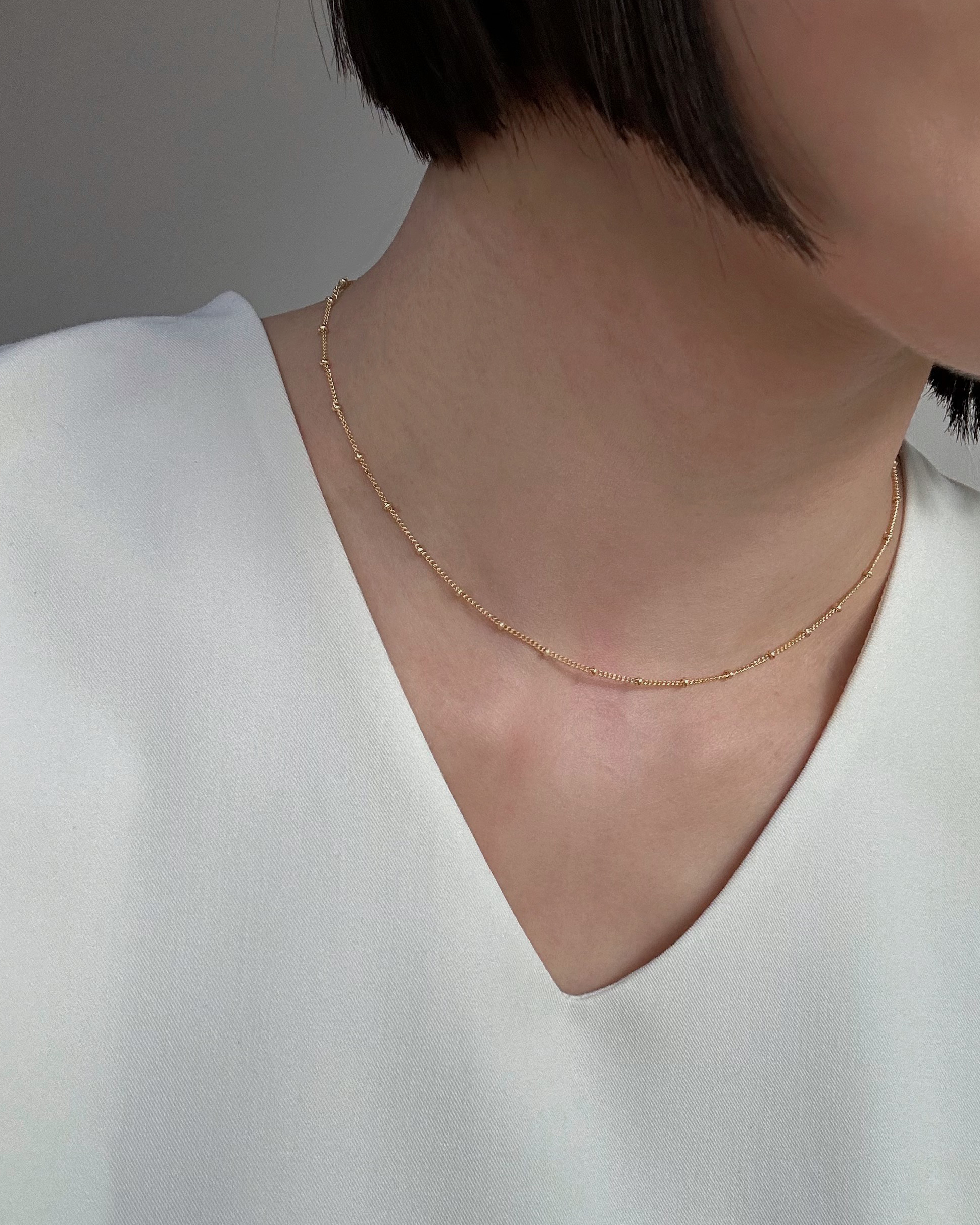 Lyra | 細金豆項鍊 14K包金