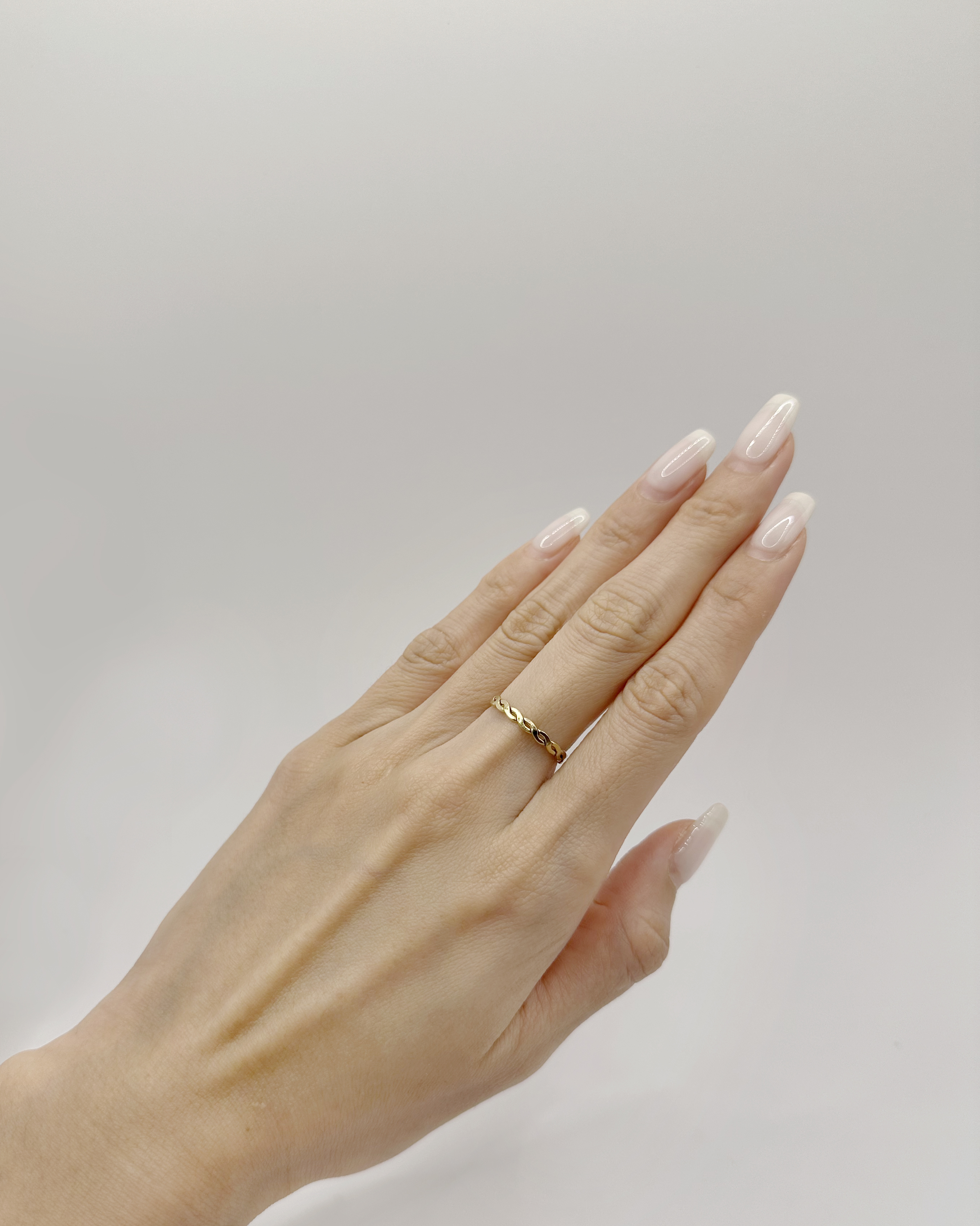 Gianna | 編織麻花戒 14K包金