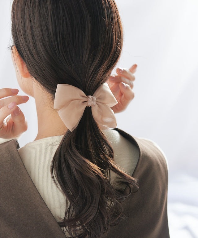 網紗蝴蝶結髮圈插