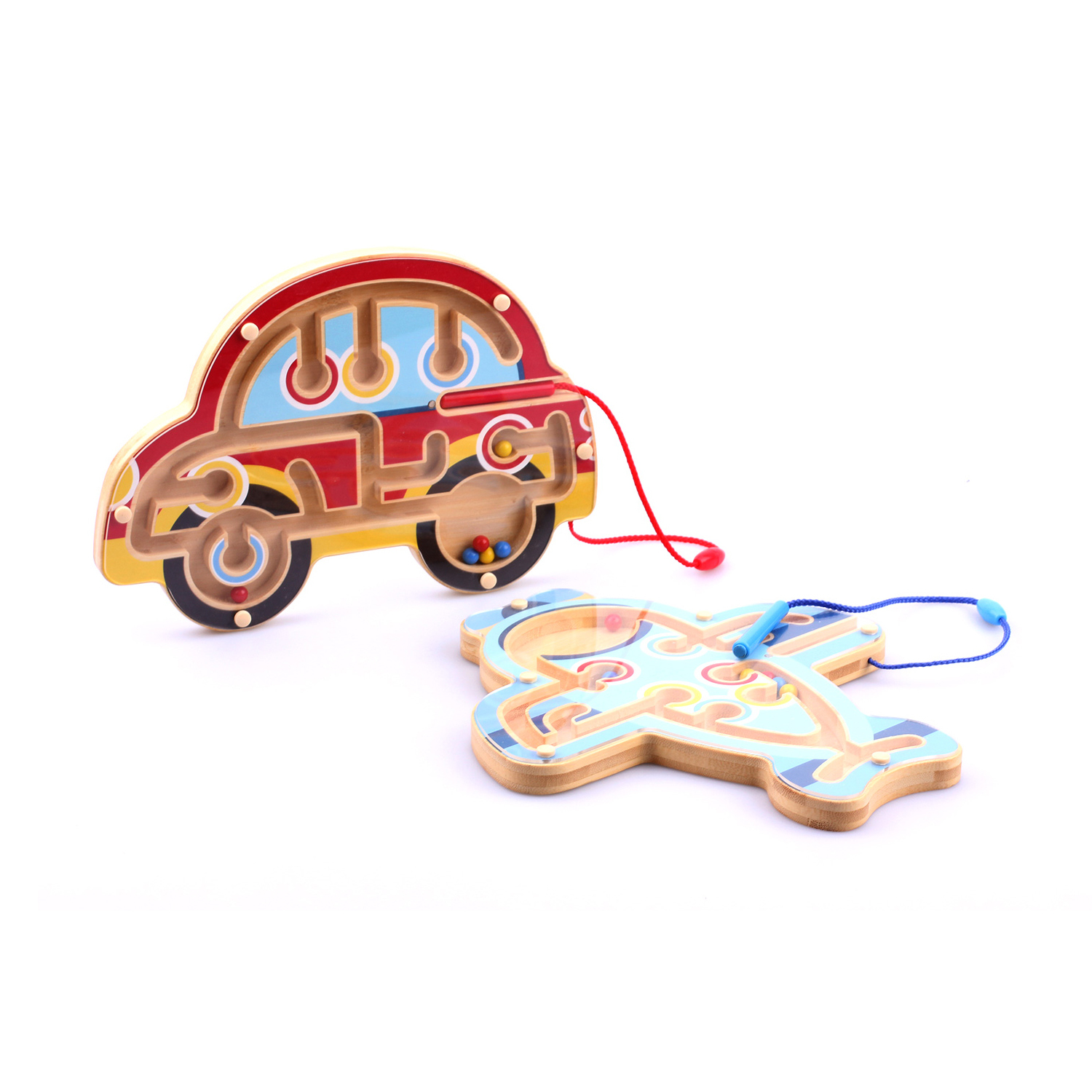 適合18M+UFUN啟蒙玩具-竹制磁力迷宮