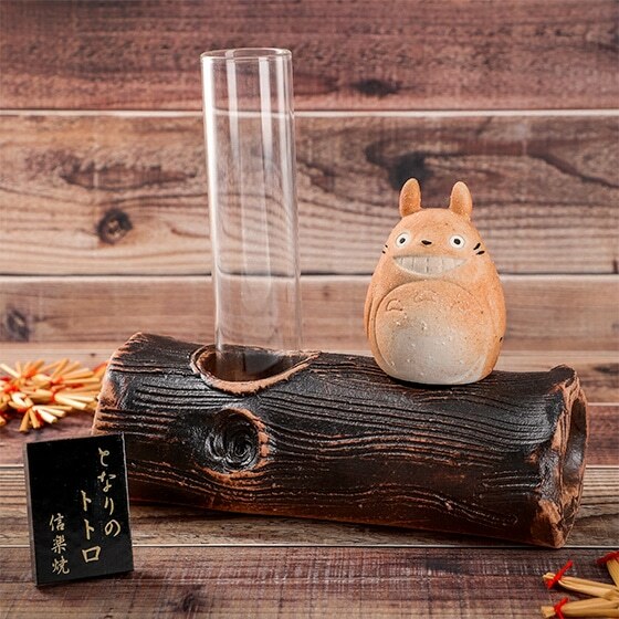 單試管花插 龍貓 信樂燒