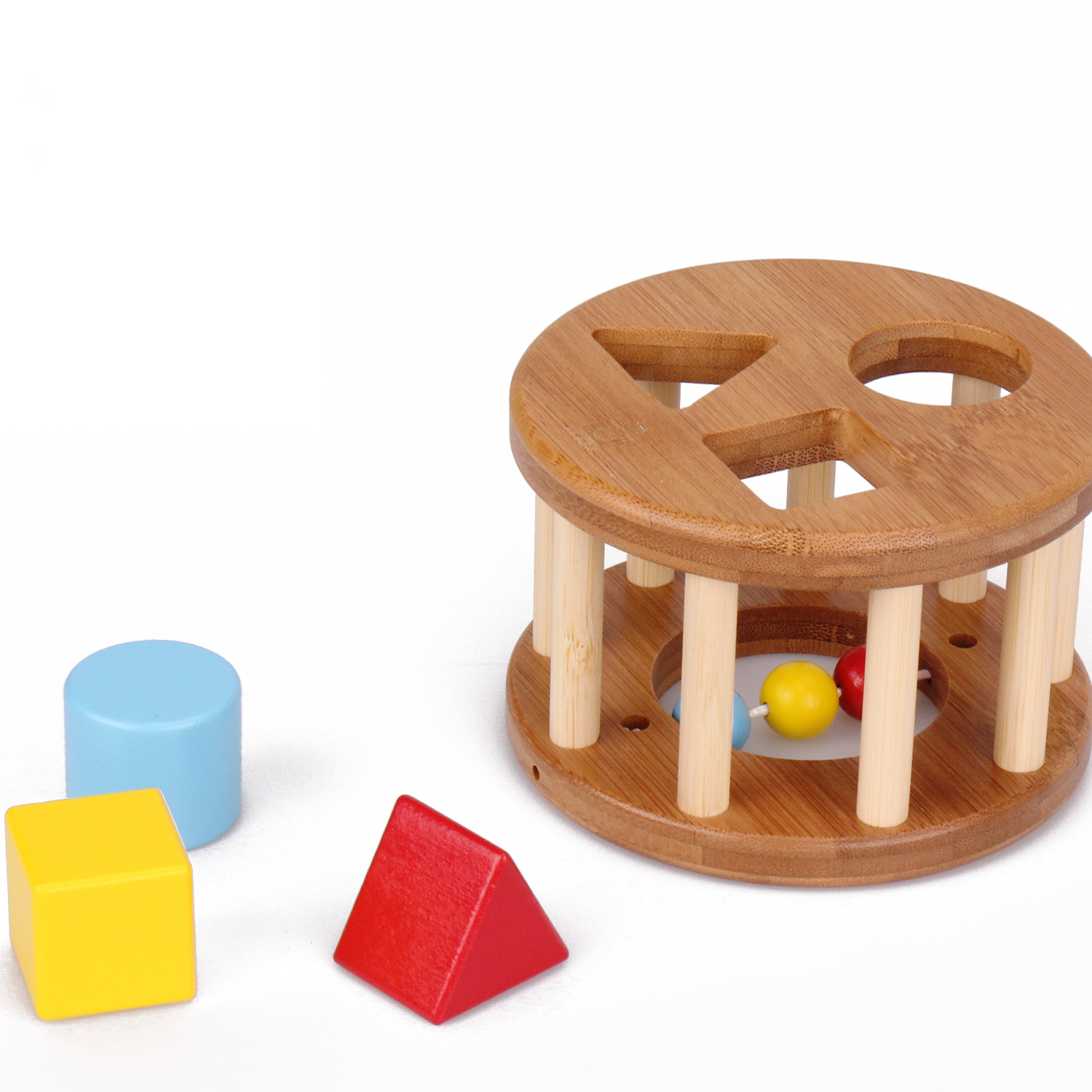 適合18M+UFUN啟蒙玩具-竹制分類盒